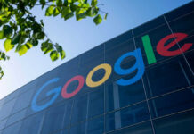 Ex-Google CEO Schmidt in SHOCKING Abuse Scandal Google logo on glass building exterior with leaves