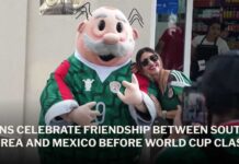 Fans Celebrate Friendship Between South Korea and Mexico Before World Cup Clash Fans Celebrate Friendship Between South Korea and Mexico Before World Cup Clash | AD1S