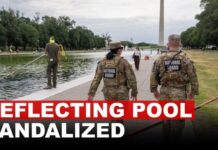 Olympian Cuffed Over Loose Plastic? Vandals Target Lincoln Memorial Reflecting Pool As Security Surges