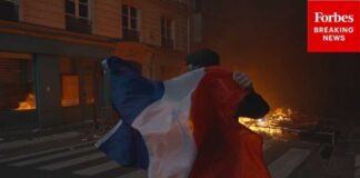 MUST WATCH: Intense Protests Grip Paris, France, As Macron Says There's 'No Room For Violence'