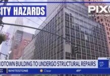 Midtown Tower Lifted – Hair-By-Hair Old Pfizer building to undergo repairs after columns buckle