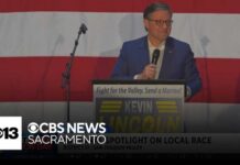 House Speaker Mike Johnson campaigns in Stockton for GOP congressional candidate Kevin Lincoln