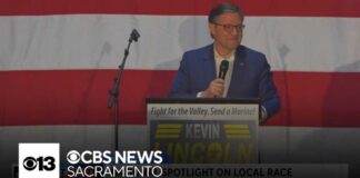 House Speaker Mike Johnson campaigns in Stockton for GOP congressional candidate Kevin Lincoln